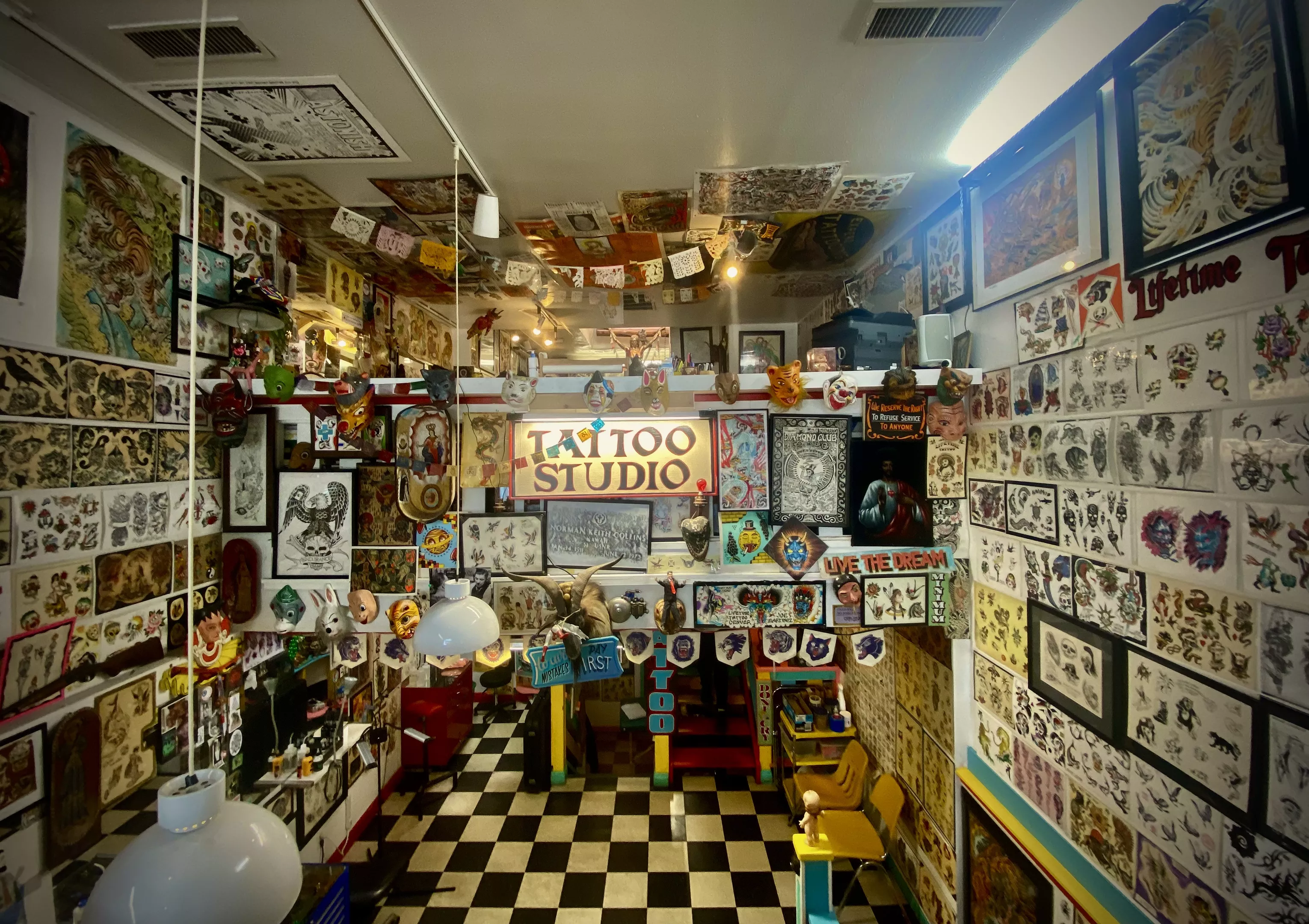 Inside Sample Tattoo Shop